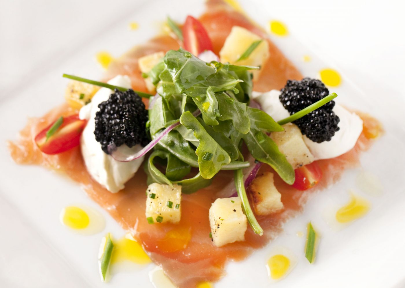 Food at the Triomphe restaurant